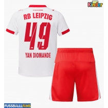 RB Leipzig Yan Diomande #49 Heimtrikotsatz Kinder 2025-26 Kurzarm (+ Kurze Hosen)